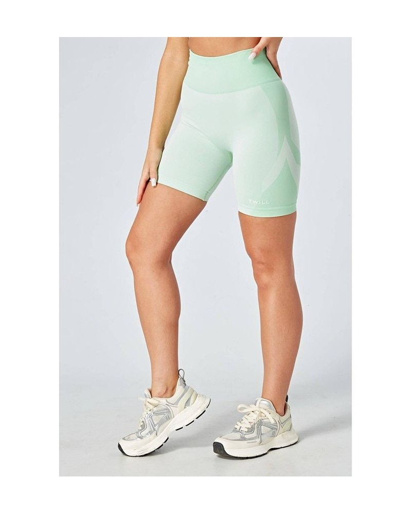 Recycled Colour Block Body Fit Cycling Shorts - Green Green $22.08 Shorts