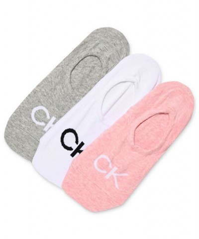 Women's 3-Pk. Logo Knit Liner Socks Pink $10.50 Socks