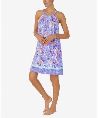 Women's Sleeveless Sleep Chemise Peri Floral $26.66 Sleepwear