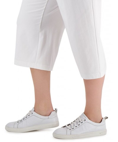 Plus Size Drawstring-Waist Knit Capri Pants Light Blue Heather $10.00 Pants