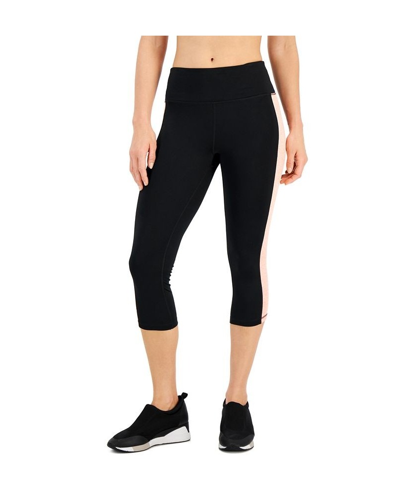 Active Petite Colorblocked Cropped Leggings Noir Peach Echo $11.48 Pants