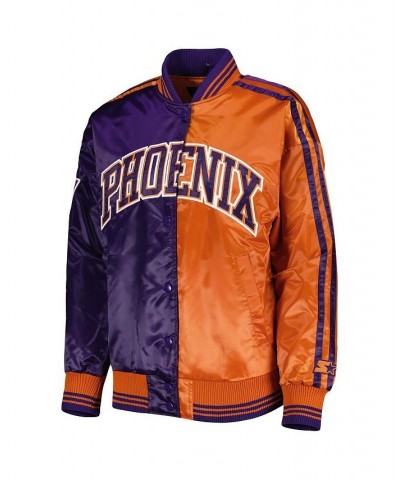 Women's Purple Orange Phoenix Suns Split Colorblock Satin Full-Snap Varsity Jacket Purple, Orange $67.20 Jackets