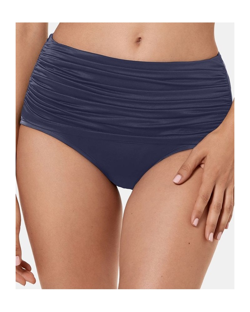 Twist-Front Bikini Top & High-Waist Bottoms Blue $46.64 Swimsuits