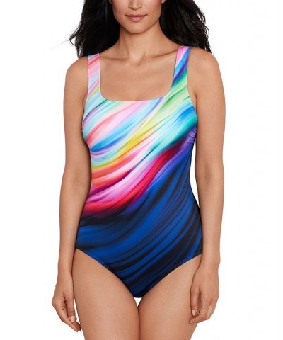 Shape Solver Sport for Women's Holy Streak One-Piece Swimsuit Multi $37.76 Swimsuits