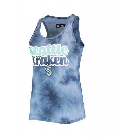 Women's Deep Sea Blue Seattle Kraken Billboard Racerback Tank Top and Shorts Set Deep Sea Blue $28.49 Pajama