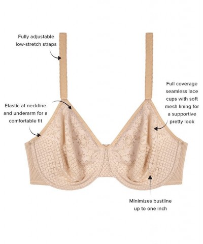 Visual Effects Minimizer Bra 857210 Up To I Cup Tan/Beige $32.80 Bras