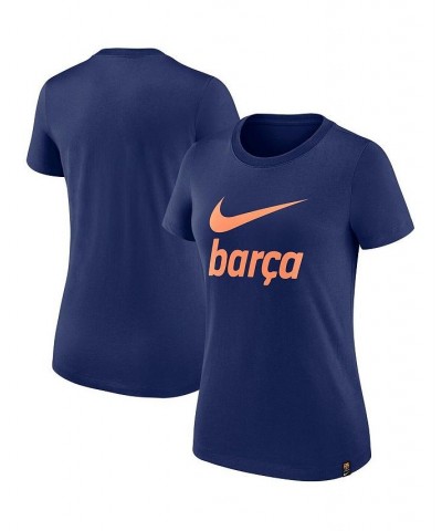 Women's Navy Barcelona Swoosh T-shirt Navy $22.39 Tops