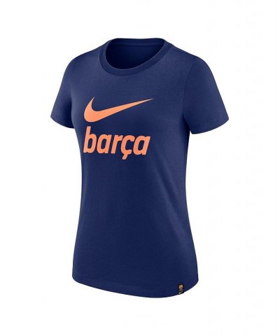 Women's Navy Barcelona Swoosh T-shirt Navy $22.39 Tops