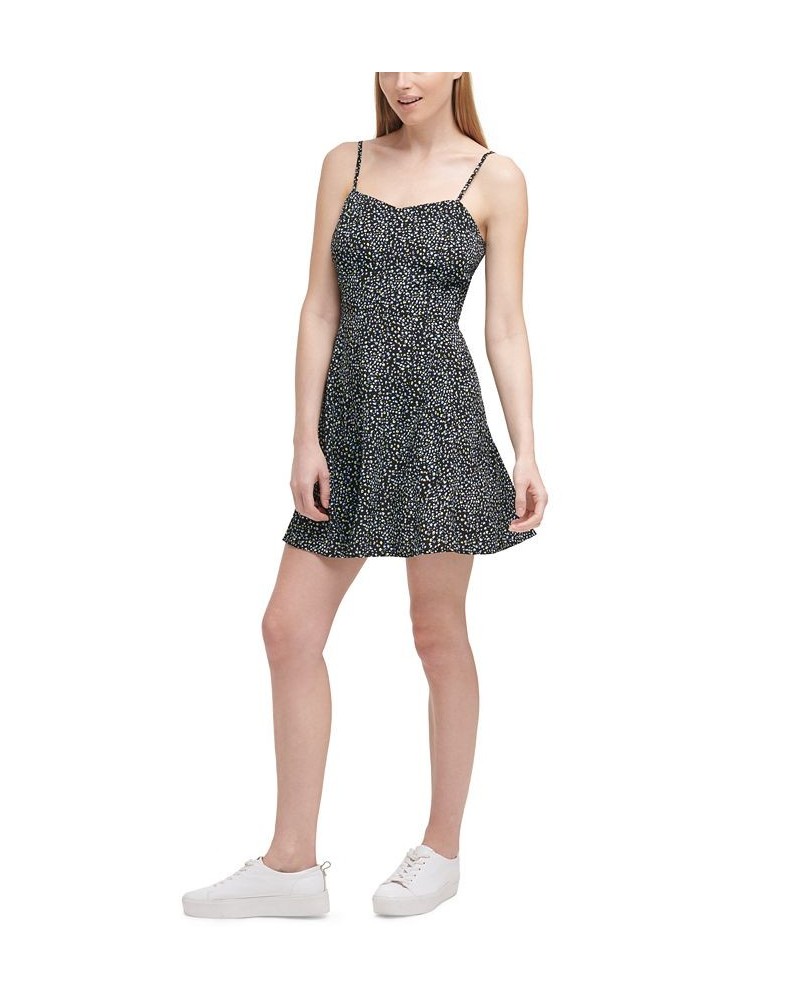 Printed A-Line Dress Gray $19.88 Dresses