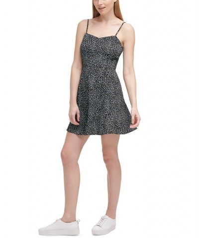 Printed A-Line Dress Gray $19.88 Dresses