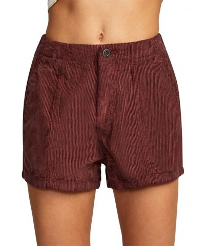 Juniors' Daylight Corduroy High-Rise Shorts Espresso $20.58 Shorts