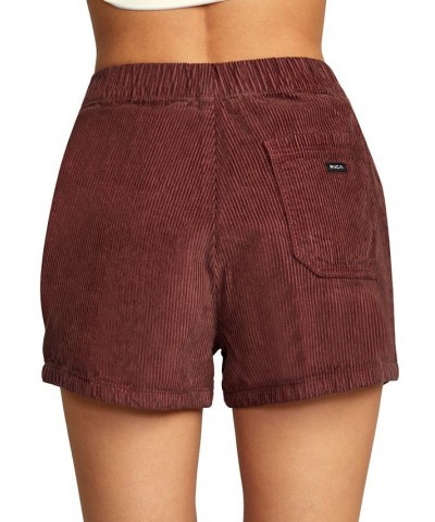 Juniors' Daylight Corduroy High-Rise Shorts Espresso $20.58 Shorts