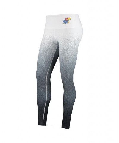 Women's White Black Kansas Jayhawks Static Print Ombre Leggings White, Black $31.85 Pants