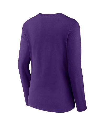 Women's Minnesota Vikings 2022 NFC North Division Champions Divide and Conquer Long Sleeve V-Neck T-shirt Purple $21.00 Tops