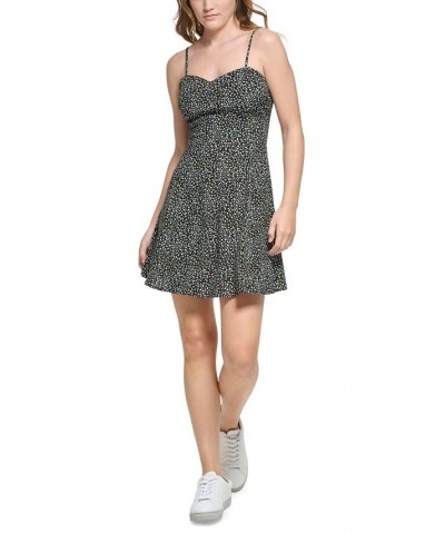 Printed A-Line Dress Gray $19.88 Dresses