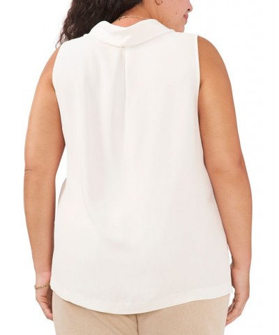 Plus Size Sleeveless Cowlneck Blouse Classic Navy $18.25 Tops