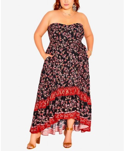 Trendy Plus Size Floral Charm Maxi Dress Black Floral Charm $55.13 Dresses