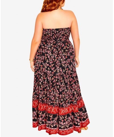 Trendy Plus Size Floral Charm Maxi Dress Black Floral Charm $55.13 Dresses