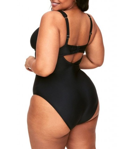 Evangeline Women's Plus-Size Swimwear One-Piece Black $34.98 Swimsuits