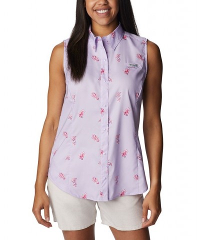 Women's Super Tamiami Sleeveless Shirt Purple $31.90 Tops