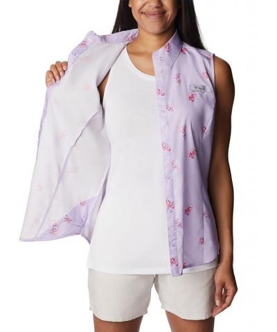 Women's Super Tamiami Sleeveless Shirt Purple $31.90 Tops