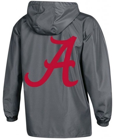 Women's Charcoal Alabama Crimson Tide Packable Half-Zip Light Rain Jacket Charcoal $29.25 Jackets