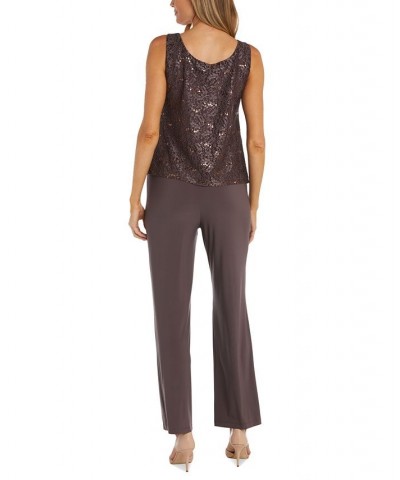 3-Pc. Sequined Lace Pantsuit & Jacket Fig $55.60 Dresses