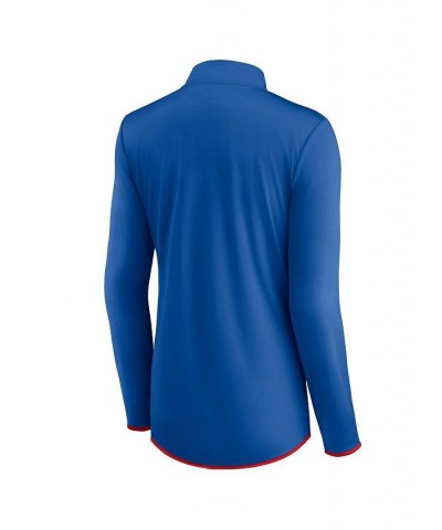 Women's Branded Royal Texas Rangers Worth The Drive Quarter-Zip Jacket Royal $34.44 Jackets