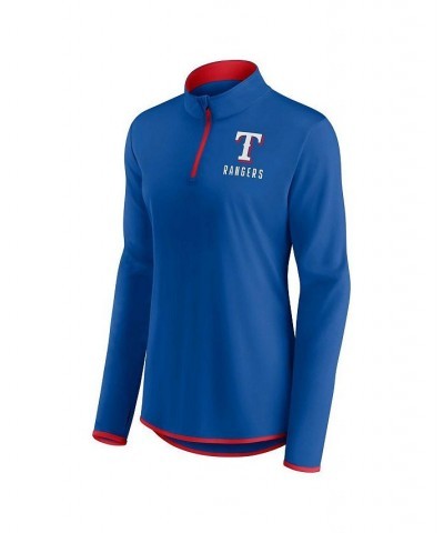 Women's Branded Royal Texas Rangers Worth The Drive Quarter-Zip Jacket Royal $34.44 Jackets