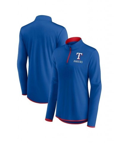 Women's Branded Royal Texas Rangers Worth The Drive Quarter-Zip Jacket Royal $34.44 Jackets