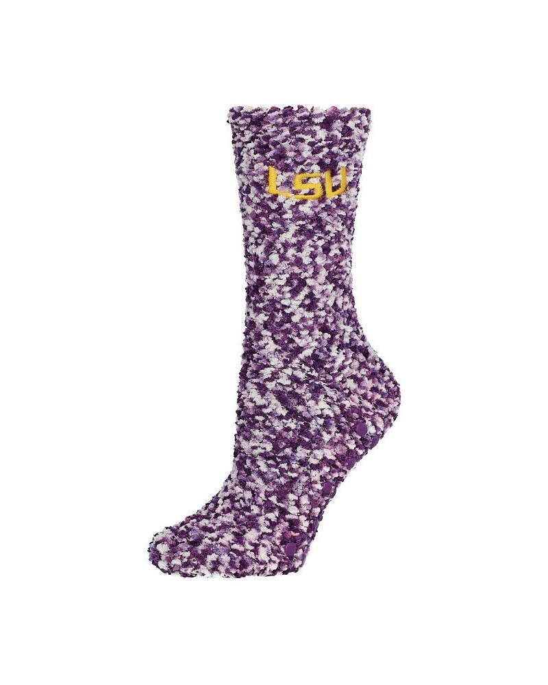 Women's LSU Tigers Marled Fuzzy Socks Purple $13.49 Socks