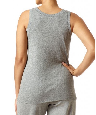 Women's Ribbed Lounge Tank Gray $13.92 Sleepwear