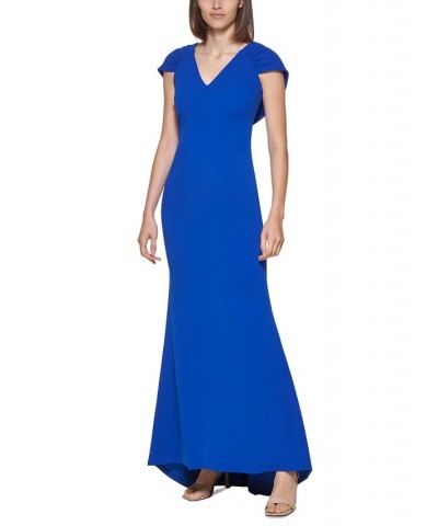 Capelet-Sleeve V-Neck Gown Regatta $79.42 Dresses