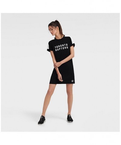 Women's Black Toronto Raptors Robyn Sneaker Dress Black $33.60 Dresses