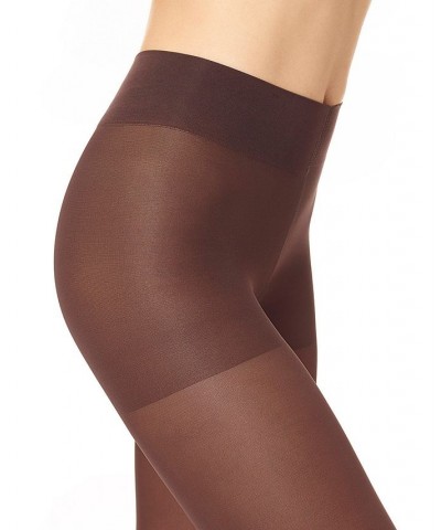 Women's Opaque Control Top Tights Brown $13.40 Hosiery