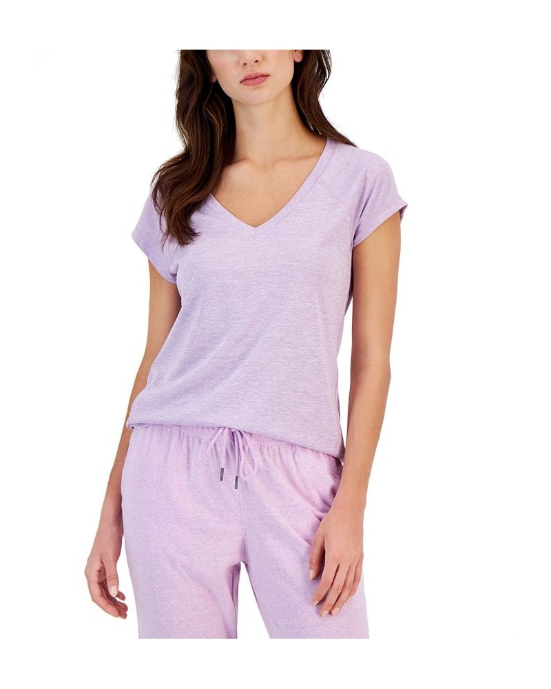 Women's Essentials Rapidry Heathered Performance T-Shirt Purple $9.87 Tops