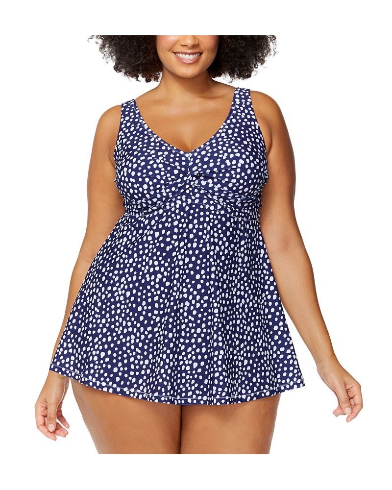 Trendy Plus Size Sunshine Coast Lucia Swim Dress Navy $52.64 Swimsuits