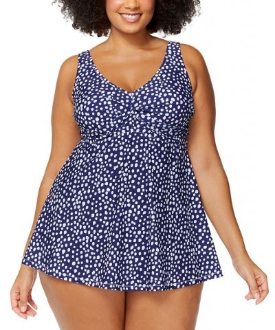 Trendy Plus Size Sunshine Coast Lucia Swim Dress Navy $52.64 Swimsuits