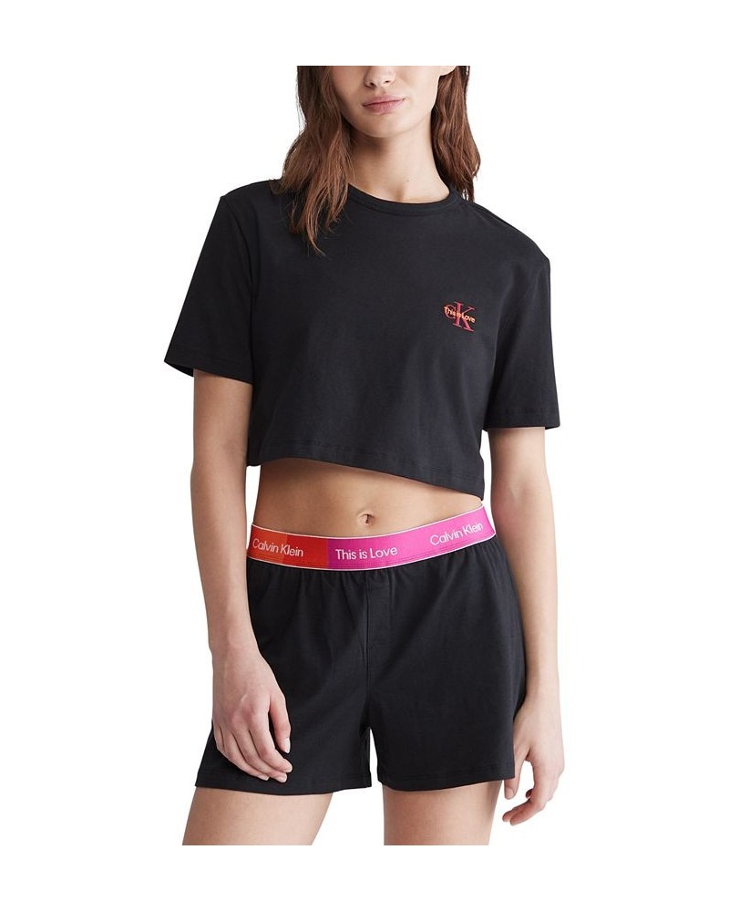 Women's Pride This Is Love Cotton Tee QS6969 Black $17.36 Tops