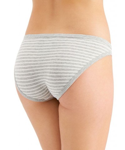 Women’s Lace Trim Bikini Underwear Gray Stripe $8.63 Panty