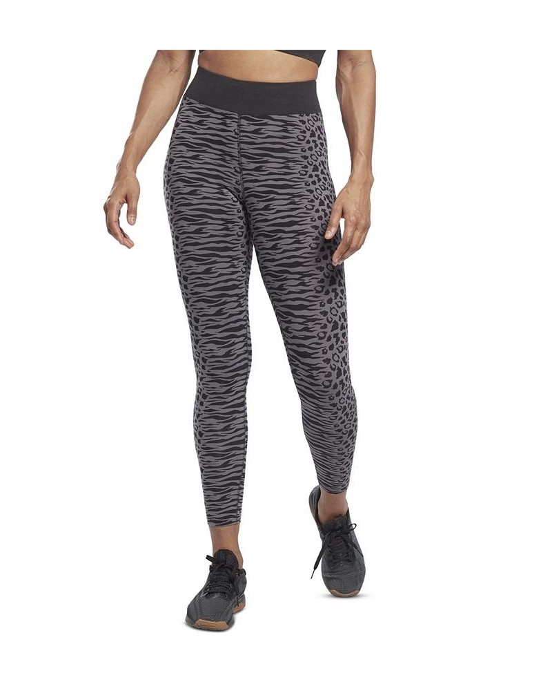 Women's Modern Safari High-Rise 7/8 Leggings Night Black/ Pure Grey $22.20 Pants