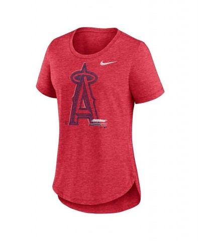 Women's Heather Red Los Angeles Angels Touch Tri-Blend T-shirt Heather Red $18.90 Tops