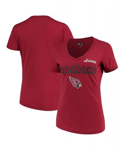 Women's Cardinal Arizona Cardinals Post Season V-Neck T-shirt Red $12.80 Tops