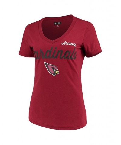 Women's Cardinal Arizona Cardinals Post Season V-Neck T-shirt Red $12.80 Tops