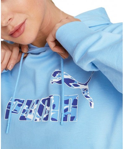 Women's Summer Splash Logo Hoodie Blue $31.50 Sweatshirts