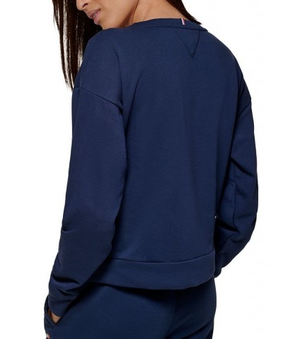 Women's Drop-Shoulder Sweatshirt Blue $17.03 Tops