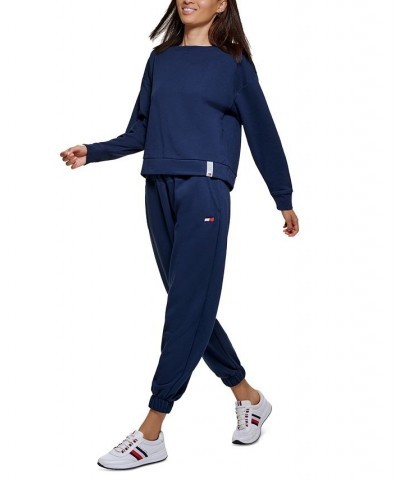 Women's Drop-Shoulder Sweatshirt Blue $17.03 Tops