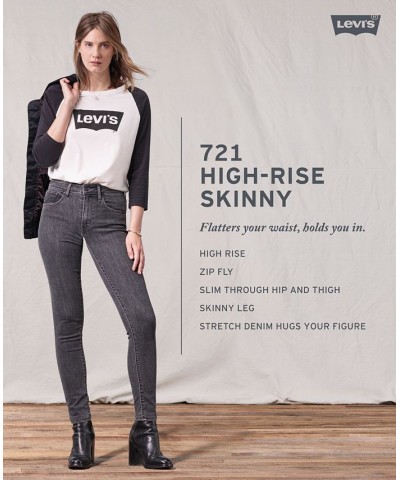 Women's 721 High-Rise Skinny Jeans in Long Length Black $33.60 Jeans