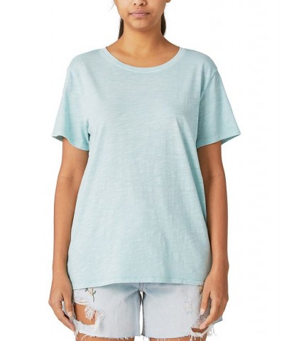 Women's Cotton Crewneck Short-Sleeve Tee Adriatic Blue $18.57 Tops