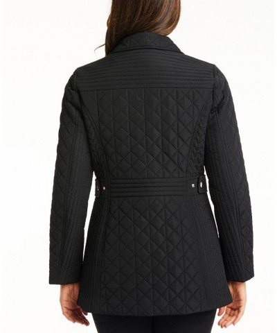 Women's Hooded Quilted Coat Black $67.50 Coats